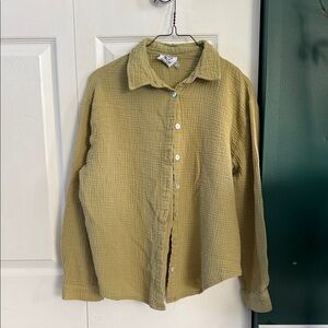 Princess Polly Mahalia Green Shirt, Size 6